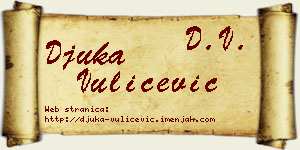 Đuka Vulićević vizit kartica